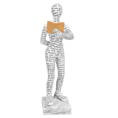 Women Thinker Statue Unique Resin Pulp Reading Women Figurine Decor for Home Office Library W310 12 In Australia - Darrahopens