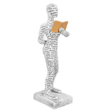Women Thinker Statue Unique Resin Pulp Reading Women Figurine Decor for Home Office Library W310 12 In Australia - Darrahopens