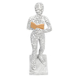 Women Thinker Statue Unique Resin Pulp Reading Women Figurine Decor for Home Office Library W310 12