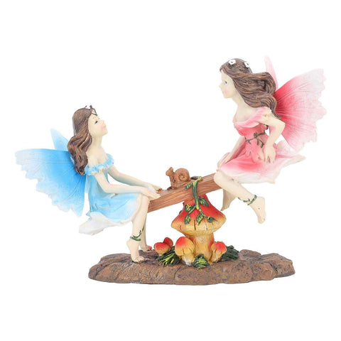 Fairy Statue Ornament Seesaw Figure Resin Realistic Figurine Decoration for Garden Home Living Room Office In Australia - Darrahopens