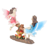 Fairy Statue Ornament Seesaw Figure Resin Realistic Figurine Decoration for Garden Home Living Room Office