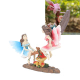 Fairy Statue Ornament Seesaw Figure Resin Realistic Figurine Decoration for Garden Home Living Room Office
