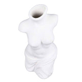 Female Body Vase White Ceramic Creative Feminine Curve Vases for Home Living Room Guesthouse Decoration