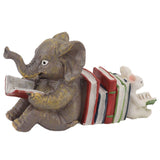Figurine Statue Ornament Elephant Bunny Reading Resin Long Lasting Garden Sculpture Decor for Desk Outdoor Yard Office In Australia - Darrahopens