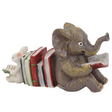 Figurine Statue Ornament Elephant Bunny Reading Resin Long Lasting Garden Sculpture Decor for Desk Outdoor Yard Office In Australia - Darrahopens
