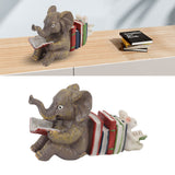 Figurine Statue Ornament Elephant Bunny Reading Resin Long Lasting Garden Sculpture Decor for Desk Outdoor Yard Office