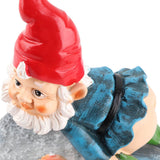 Dwarf Decorative Ornaments Durable Resin Decor Cute Gnome Figure Decorations for Home Outside Yard Decor