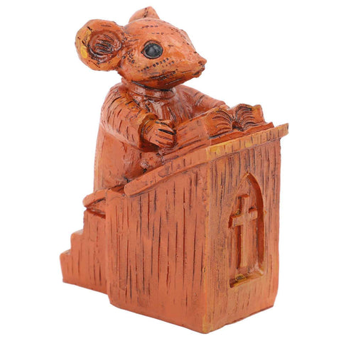 Church Mouse Statue Easy To Clean Brown Resin Church Mouse Resin Sculpture for Home In Australia - Darrahopens