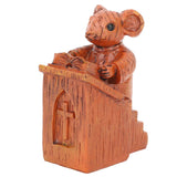 Church Mouse Statue Easy To Clean Brown Resin Church Mouse Resin Sculpture for Home In Australia - Darrahopens