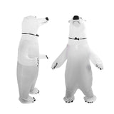 Inflatable Polar Bear Costume Reinforced Stitching Lightweight Reusable Waterproof Blow Up Animal Costumes for Halloween Cosplay