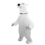 Inflatable Polar Bear Costume Reinforced Stitching Lightweight Reusable Waterproof Blow Up Animal Costumes for Halloween Cosplay