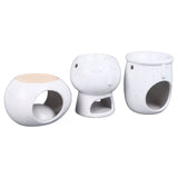 3Pcs Ceramic Tealight Candle Holder Oil Burner Wax Melt Oil Burner for Home Bedroom Decor Christmas Housewarming Gift