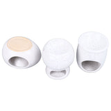 3Pcs Ceramic Tealight Candle Holder Oil Burner Wax Melt Oil Burner for Home Bedroom Decor Christmas Housewarming Gift