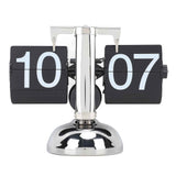 Flip Clock Large Number Battery Powered 304 Stainless Steel Tabletop Retro Flip Clock for Home Office 24 Hours Black Page In Australia - Darrahopens