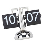 Flip Clock Large Number Battery Powered 304 Stainless Steel Tabletop Retro Flip Clock for Home Office 24 Hours Black Page In Australia - Darrahopens