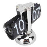Flip Clock Large Number Battery Powered 304 Stainless Steel Tabletop Retro Flip Clock for Home Office 24 Hours Black Page In Australia - Darrahopens