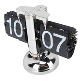Flip Clock Large Number Battery Powered 304 Stainless Steel Tabletop Retro Flip Clock for Home Office 24 Hours Black Page In Australia - Darrahopens