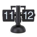 Flip Clock Large Number Battery Powered 304 Stainless Steel Tabletop Retro Flip Clock for Home Office 24 Hours All Black In Australia - Darrahopens