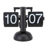 Flip Clock Large Number Battery Powered 304 Stainless Steel Tabletop Retro Flip Clock for Home Office 24 Hours All Black In Australia - Darrahopens