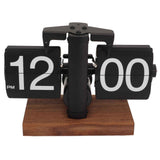 Digital Flip Down Clock Retro Automatic Turning Battery Operated Mechanical Clock for Home Room Office Decoration Black In Australia - Darrahopens