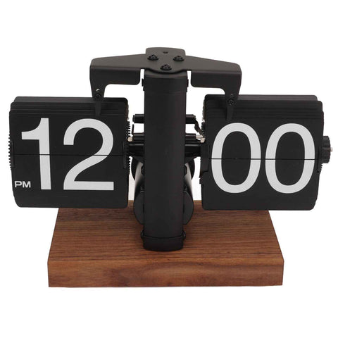 Digital Flip Down Clock Retro Automatic Turning Battery Operated Mechanical Clock for Home Room Office Decoration Black In Australia - Darrahopens