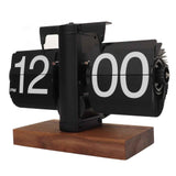 Digital Flip Down Clock Retro Automatic Turning Battery Operated Mechanical Clock for Home Room Office Decoration Black In Australia - Darrahopens