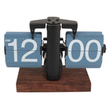 Digital Flip Down Clock Retro Automatic Turning Battery Operated Mechanical Clock for Home Room Office Decoration Blue In Australia - Darrahopens