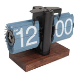 Digital Flip Down Clock Retro Automatic Turning Battery Operated Mechanical Clock for Home Room Office Decoration Blue In Australia - Darrahopens