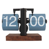 Digital Flip Down Clock Retro Automatic Turning Battery Operated Mechanical Clock for Home Room Office Decoration Blue In Australia - Darrahopens