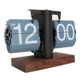 Digital Flip Down Clock Retro Automatic Turning Battery Operated Mechanical Clock for Home Room Office Decoration Blue In Australia - Darrahopens