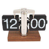 Digital Flip Down Clock Retro Automatic Turning Battery Operated Mechanical Clock for Home Room Office Decoration Stainless Steel Black In Australia - Darrahopens