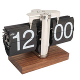 Digital Flip Down Clock Retro Automatic Turning Battery Operated Mechanical Clock for Home Room Office Decoration Stainless Steel Black In Australia - Darrahopens