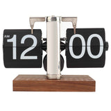 Digital Flip Down Clock Retro Automatic Turning Battery Operated Mechanical Clock for Home Room Office Decoration Stainless Steel Black In Australia - Darrahopens