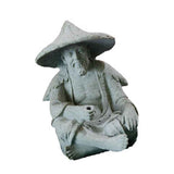 Fisherman Ornament Resin Unique Light Gray Old Man Fishing Statues for Rock Garden Ecological Fish Tank Micro Landscape In Australia - Darrahopens