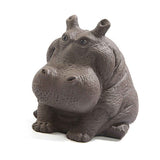 Hippo Figurine Purple Clay Ceramic Tea Pet Sculpture Hippo Statue Desktop Ornament for Tea Set Accessories Home Tea Tray Decor In Australia - Darrahopens