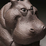 Hippo Figurine Purple Clay Ceramic Tea Pet Sculpture Hippo Statue Desktop Ornament for Tea Set Accessories Home Tea Tray Decor In Australia - Darrahopens