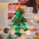 Acrylic Christmas Tree DIY Kit Mini Simple Installation Desktop Christmas Tree for Gift Decoration S 80x110mm