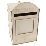 DIY Wooden Wedding Mailbox Post Box with Lock Key for Reception Wedding Anniversary Party Decoration JM01617