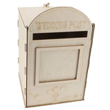 DIY Wooden Wedding Mailbox Post Box with Lock Key for Reception Wedding Anniversary Party Decoration JM01617