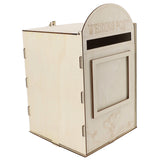 DIY Wooden Wedding Mailbox Post Box with Lock Key for Reception Wedding Anniversary Party Decoration JM01617