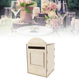 DIY Wooden Wedding Mailbox Post Box with Lock Key for Reception Wedding Anniversary Party Decoration JM01617