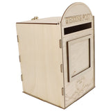 DIY Wooden Wedding Mailbox Post Box with Lock Key for Reception Wedding Anniversary Party Decoration JM01618