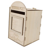 DIY Wooden Wedding Mailbox Post Box with Lock Key for Reception Wedding Anniversary Party Decoration JM01618