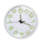 Silent Quartz Clock Plastic Wall Mounted Luminous Quiet for Living Room Bedroom 12in 30cm White Frame In Australia - Darrahopens