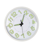 Silent Quartz Clock Plastic Wall Mounted Luminous Quiet for Living Room Bedroom 12in 30cm White Frame