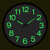 Silent Quartz Clock Plastic Wall Mounted Luminous Quiet for Living Room Bedroom 12in 30cm White Frame