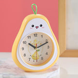 Cartoon Fruit Alarm Clock Kids Alarm Clock Decorative Ornaments Children Gift Student Gift Crystal Pea