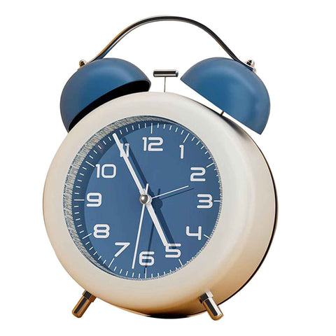 Twin Bell Alarm Clock for Kids ABS Battery Operated Cute Desktop Bedside Alarm Clock with Night Light for Bedroom Living Room Blue In Australia - Darrahopens