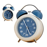 Twin Bell Alarm Clock for Kids ABS Battery Operated Cute Desktop Bedside Alarm Clock with Night Light for Bedroom Living Room Blue In Australia - Darrahopens