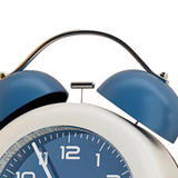 Twin Bell Alarm Clock for Kids ABS Battery Operated Cute Desktop Bedside Alarm Clock with Night Light for Bedroom Living Room Blue